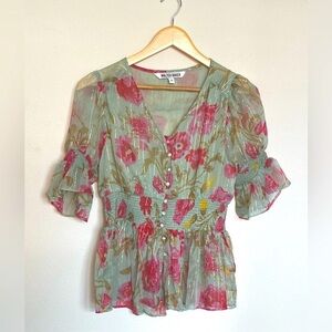 WALTER BAKER GIA FLORAL FREEN GARDENS TOO WOMENS‎ SIZE SMALL